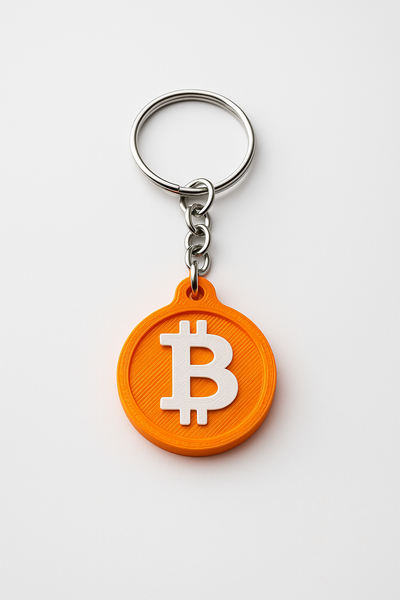 Bitcoin NFC Keychain – BTC Coin Tag | Tap-to-Receive Crypto Wallet, Rewritable, Everyday Carry