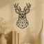 Geometric Deer Head Wall Art – Black Metal Style | Modern 3D Animal Decor