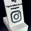 Tap to Follow Instagram NFC Stand – Social Media Display – Contactless Instagram Growth Sign for Shops, Creators & Events