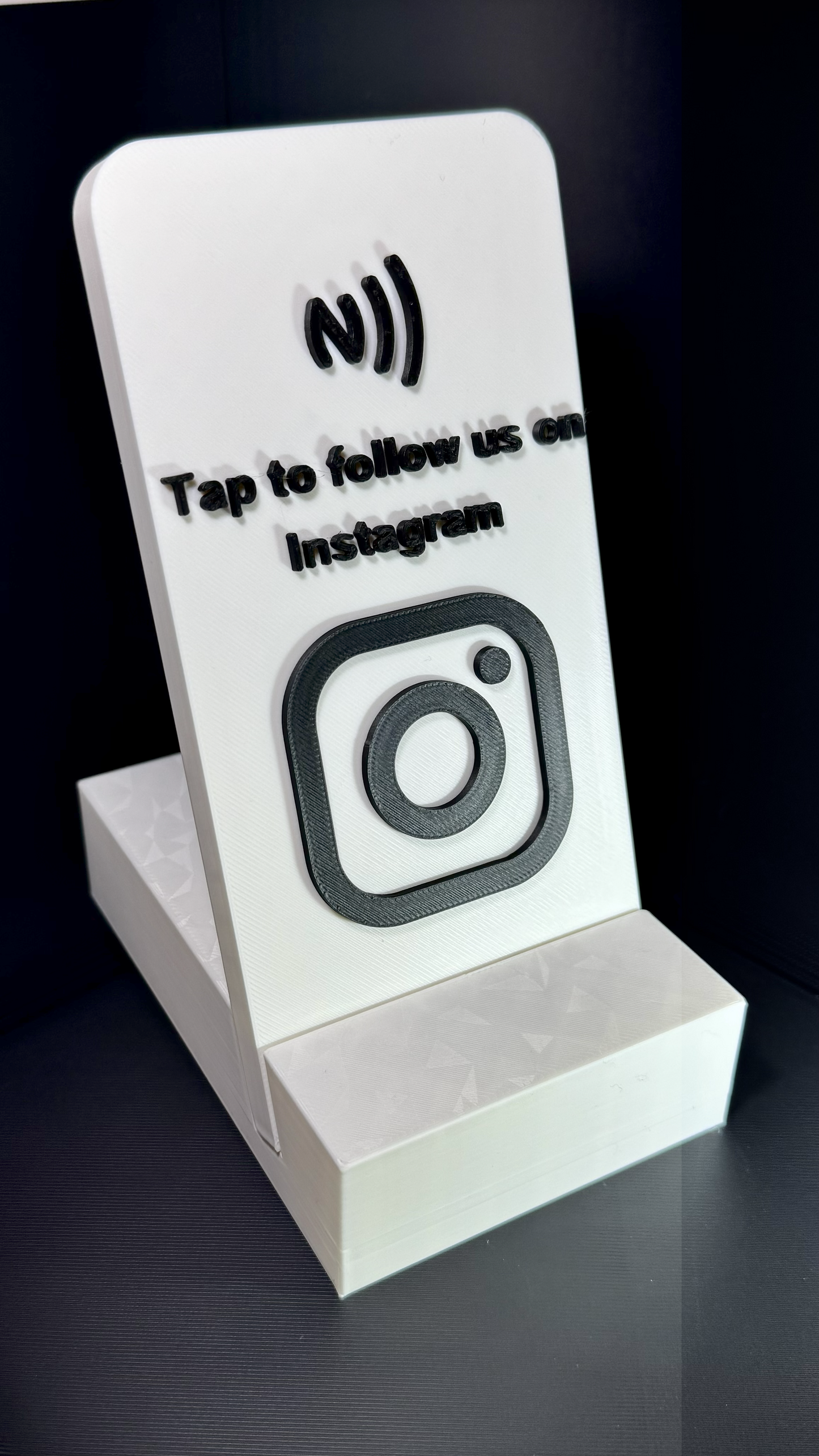 Tap to Follow Instagram NFC Stand – Social Media Display – Contactless Instagram Growth Sign for Shops, Creators & Events