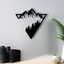 Mountain Forest Wall Art – Modern Nature Triangle Decor | Black Silhouette