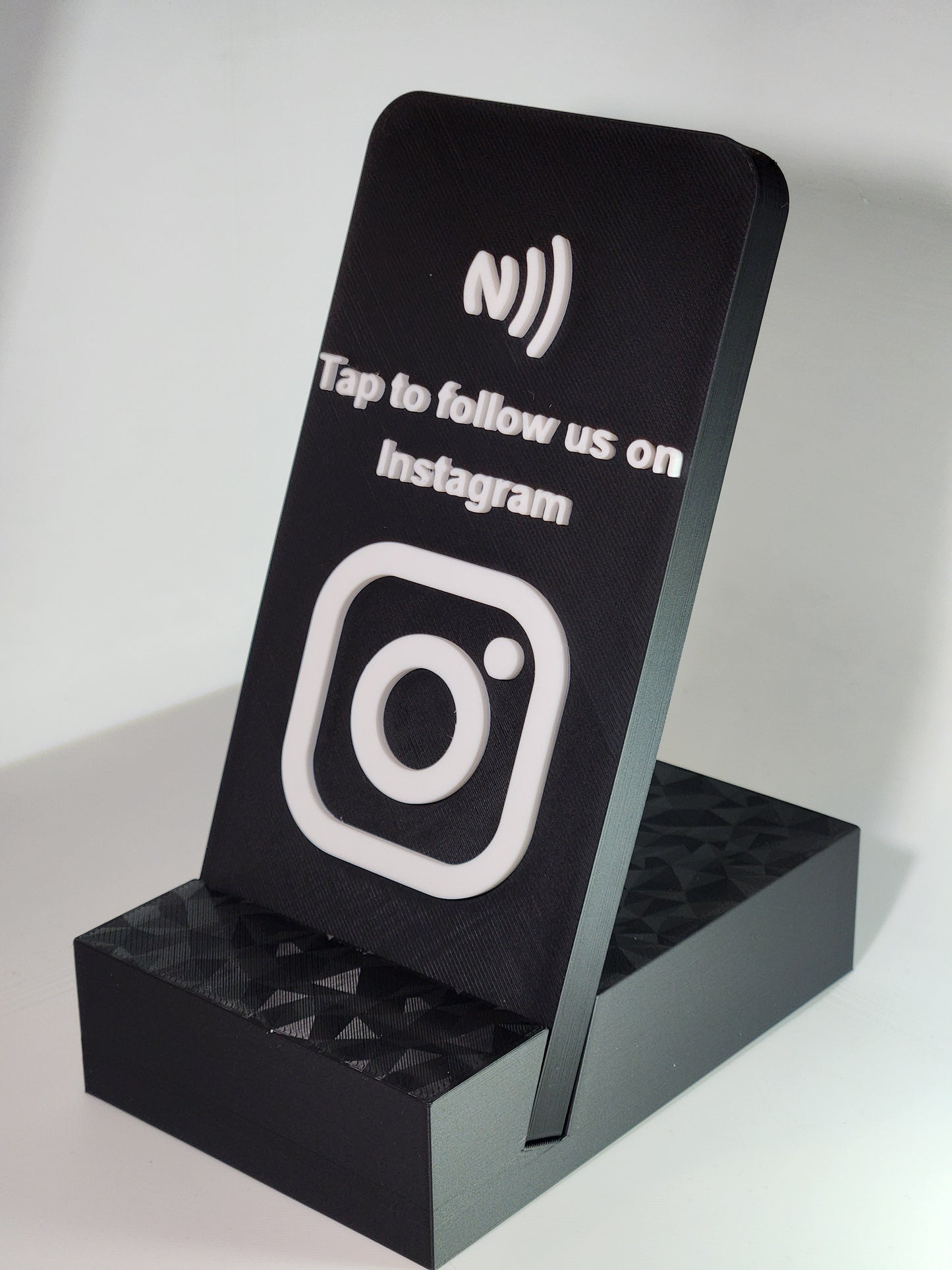 Tap to Follow Instagram NFC Stand – Social Media Display – Contactless Instagram Growth Sign for Shops, Creators & Events