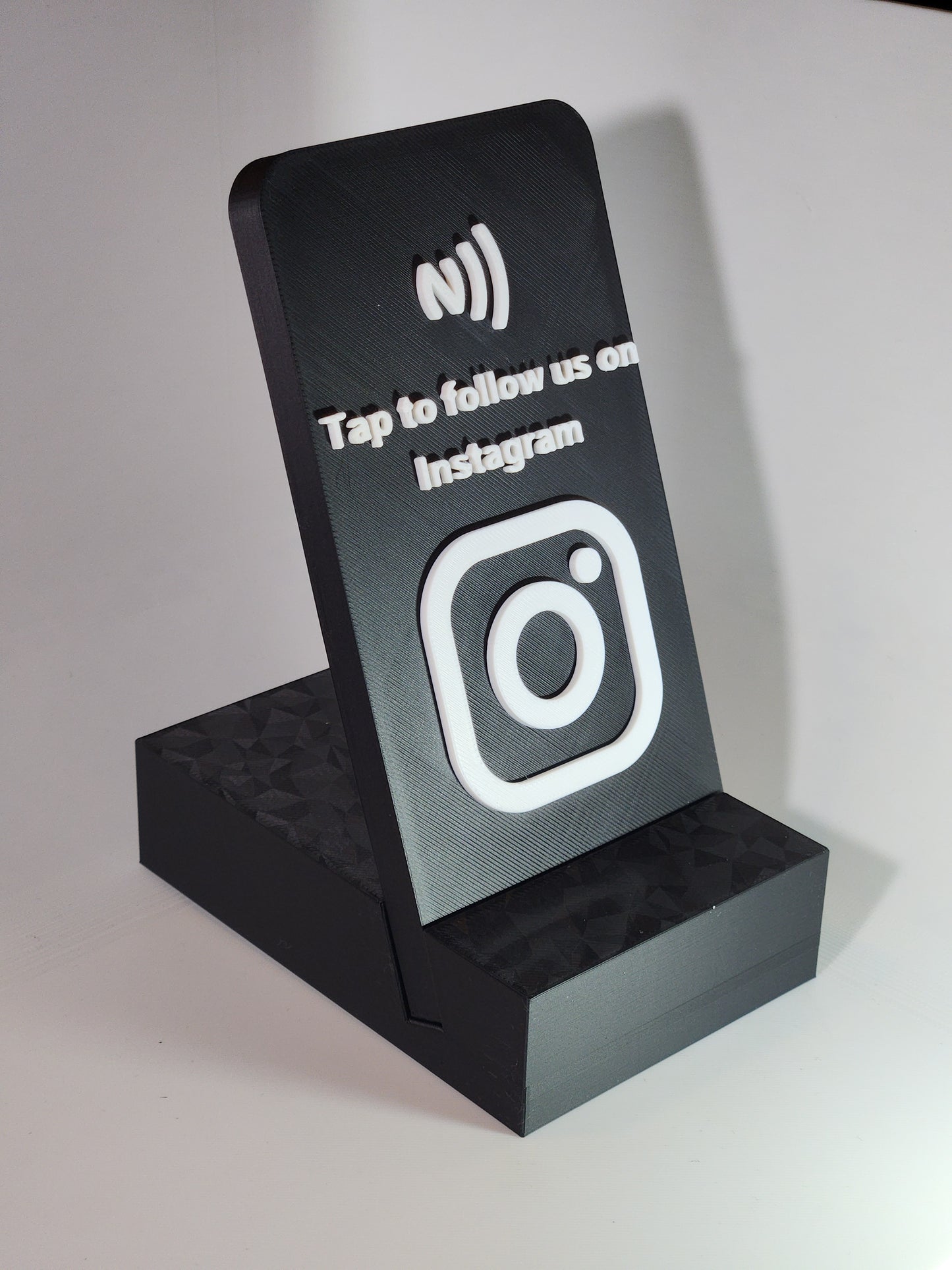 Tap to Follow Instagram NFC Stand – Social Media Display – Contactless Instagram Growth Sign for Shops, Creators & Events