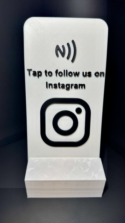 Tap to Follow Instagram NFC Stand – Social Media Display – Contactless Instagram Growth Sign for Shops, Creators & Events