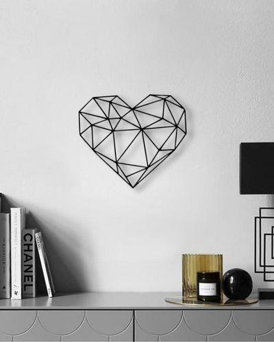 Geometric Heart Wall Art – 3D Printed