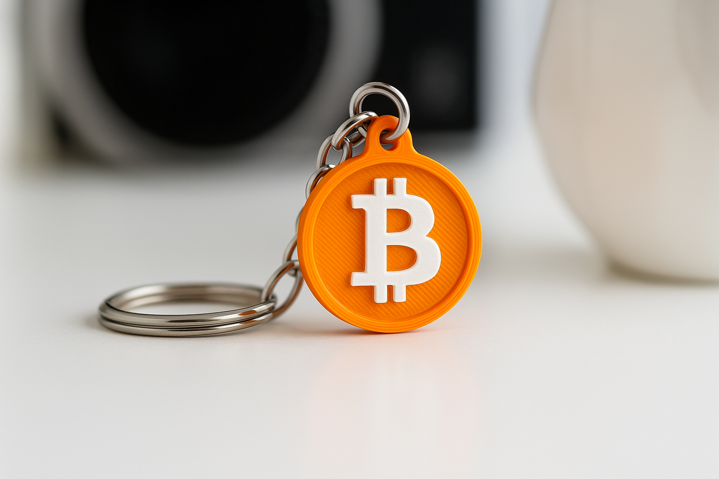 Bitcoin NFC Keychain – BTC Coin Tag | Tap-to-Receive Crypto Wallet, Rewritable, Everyday Carry