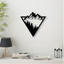 Mountain Forest Wall Art – Modern Triangle Decor | Black Silhouette