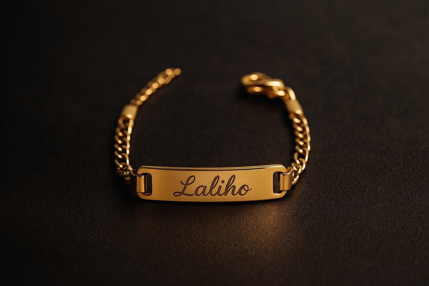Personalized Baby ID Bracelet – Custom Engraved Stainless Steel Name Bar | Adjustable 11-15 cm | Silver, Gold & Rose-Gold Infant Keepsake