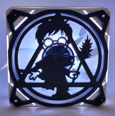 Harry Potter Deathly Hallows | PC Mod Fan Grill Cover | Matte PLA | 120 mm & 140 mm | Black or White