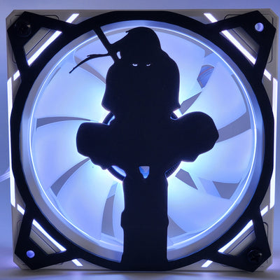 Itachi Uchiha Naruto | PC Mod Fan Grill Cover | Matte PLA | 120 mm & 140 mm | Black or White