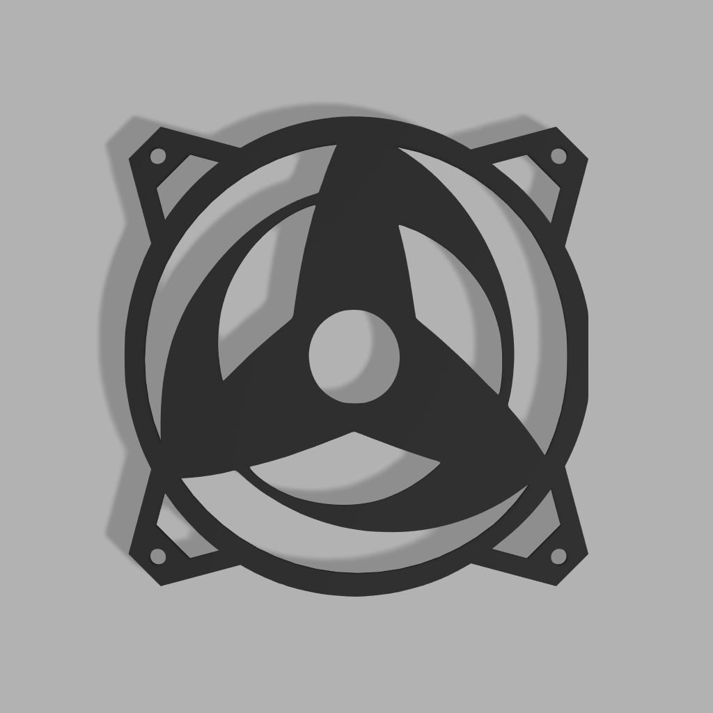 Itachi Uchiha Sharingan | PC Mod Fan Grill Cover | Matte PLA | 120 mm & 140 mm | Black or White