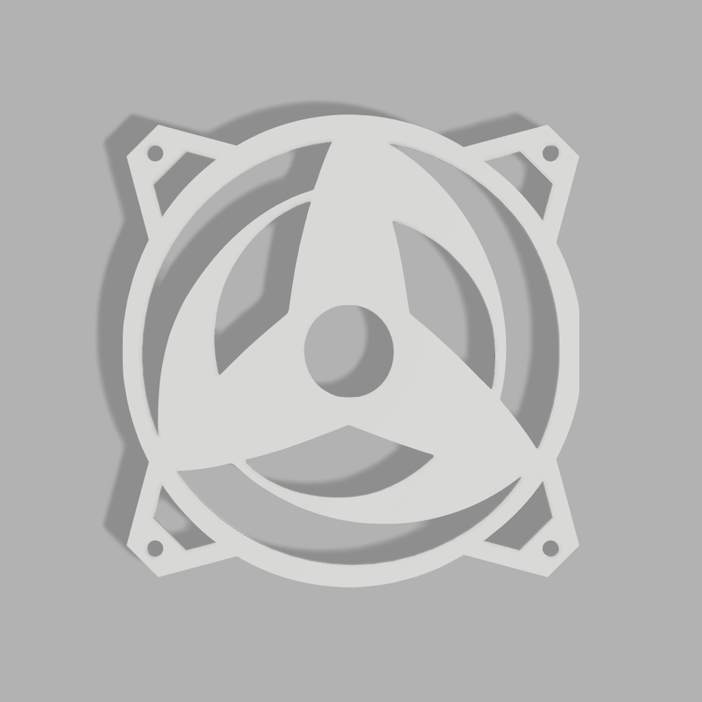 Itachi Uchiha Sharingan | PC Mod Fan Grill Cover | Matte PLA | 120 mm & 140 mm | Black or White