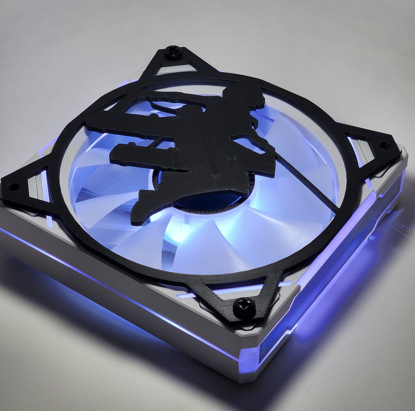 Mikasa Ackerman Attack on Titan | PC Mod Fan Grill Cover | Matte PLA | 120 mm & 140 mm | Black or White