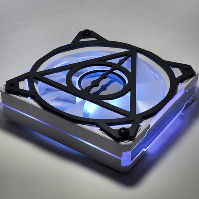 Deathly Hallows Harry Potter | PC Mod Fan Grill Cover | Matte PLA | 120 mm & 140 mm | Black or White