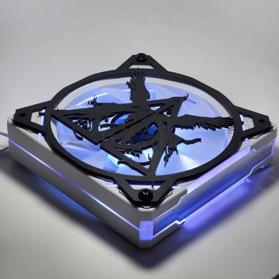 Harry Potter Deathly Hallows | PC Mod Fan Grill Cover | Matte PLA | 120 mm & 140 mm | Black or White