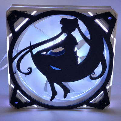 Sailor Moon Anime | PC Mod Fan Grill Cover | Matte PLA | 120 mm & 140 mm | Black or White