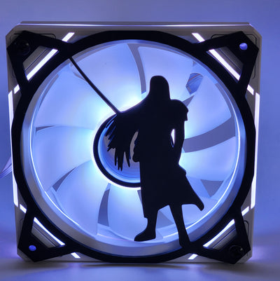 Sephiroth FFVII | PC Mod Fan Grill Cover | Matte PLA | 120 mm & 140 mm | Black or White