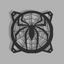 Spiderman Web Logo | PC Mod Fan Grill Cover | Matte PLA | 120 mm & 140 mm | Black or White