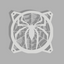 Spiderman Web Logo | PC Mod Fan Grill Cover | Matte PLA | 120 mm & 140 mm | Black or White