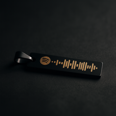 Personalized Spotify Stainless Steel Pendant Rectangle Jewelry