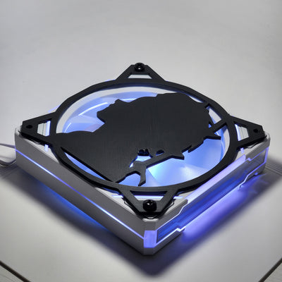 Kimetsu no Yaiba Tanjiro | PC Mod Fan Grill Cover | Matte PLA | 120 mm & 140 mm | Black or White