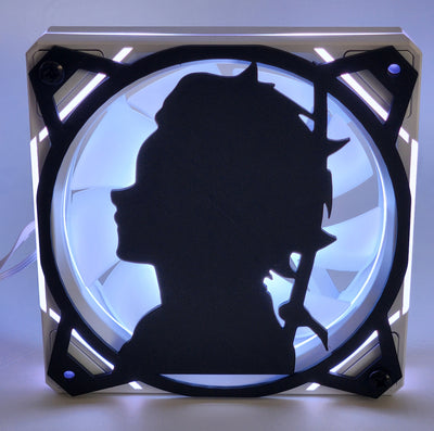 Kimetsu no Yaiba Tanjiro | PC Mod Fan Grill Cover | Matte PLA | 120 mm & 140 mm | Black or White
